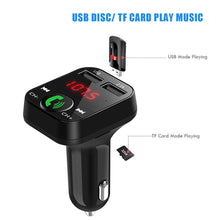 Load image into Gallery viewer, Bluetooth Wireless Car kit Handfree LCD FM Transmitter Dual USB Car Charger 2.1A MP3 Music TF Card U disk AUX Player