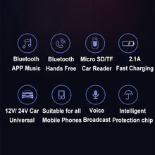 Load image into Gallery viewer, Bluetooth Wireless Car kit Handfree LCD FM Transmitter Dual USB Car Charger 2.1A MP3 Music TF Card U disk AUX Player