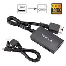 Load image into Gallery viewer, 1080P PS2 To HDMI-compatibale Audio Video Converter Adapter Support For PS1/2/3 Display Modes for HDTV PC Full HD Cable Adapter