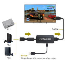 Load image into Gallery viewer, 1080P PS2 To HDMI-compatibale Audio Video Converter Adapter Support For PS1/2/3 Display Modes for HDTV PC Full HD Cable Adapter