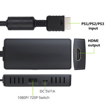 Load image into Gallery viewer, 1080P PS2 To HDMI-compatibale Audio Video Converter Adapter Support For PS1/2/3 Display Modes for HDTV PC Full HD Cable Adapter