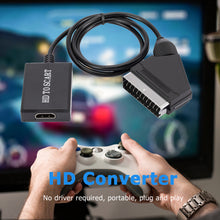 Load image into Gallery viewer, Scart to HDMI-compatible Converter 720P 1080P Video Audio Converter Adapter for HD TV DVD For Sky Box STB Plug and Play DC Cable