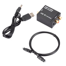 Load image into Gallery viewer, Digital to Analog Audio Converter Optical Fiber Coaxial Signal to Analog DAC Spdif Stereo 3.5MM Jack 2*RCA Amplifier Decoder