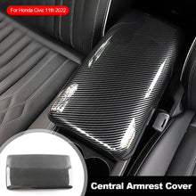 Load image into Gallery viewer, Carbon Fiber Central Control Armrest Cover Interior Decoration Hand Cushion For Honda Civic 11th 2022