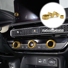Load image into Gallery viewer, 4Pcs Aluminum Alloy Central Control Air Conditioner Volume Adjustment Knob Ring Car Accessories for Honda Civic 11th 2022