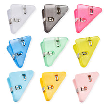 Load image into Gallery viewer, 5Pcs Cute Cartoon Style Transparent Triangle Clips Book Corner Clip Office Stationery Accessories Desk Organizer Kawaii Corner Clips