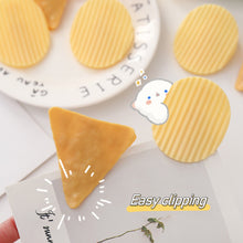 Load image into Gallery viewer, Creative Potato Chips Shaped Paper Clip Student Stationery Triangle Round Shape Planner Clip Binder Clips Food Seal Clip