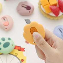 Load image into Gallery viewer, Cute Cartoon Cat Claw Retractable Paper Cutter Utility Knives Box Opener Cutter Student Portable Handmade Craft Knife Stationery