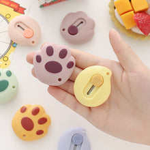 Load image into Gallery viewer, Cute Cartoon Cat Claw Retractable Paper Cutter Utility Knives Box Opener Cutter Student Portable Handmade Craft Knife Stationery