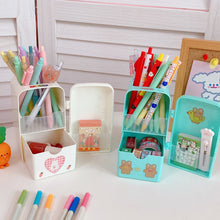 Load image into Gallery viewer, Kawaii Organizer Refrigerator Pen Holder Student Cute Large-capacity Desktop Organizer Storage Creative Tube Sweet Pencil Case