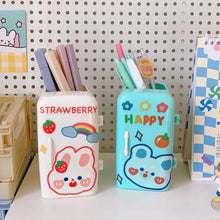Load image into Gallery viewer, Kawaii Organizer Refrigerator Pen Holder Student Cute Large-capacity Desktop Organizer Storage Creative Tube Sweet Pencil Case