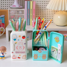 Load image into Gallery viewer, Kawaii Organizer Refrigerator Pen Holder Student Cute Large-capacity Desktop Organizer Storage Creative Tube Sweet Pencil Case