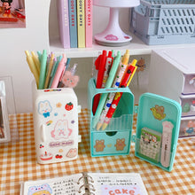 Load image into Gallery viewer, Kawaii Organizer Refrigerator Pen Holder Student Cute Large-capacity Desktop Organizer Storage Creative Tube Sweet Pencil Case