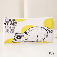 Load image into Gallery viewer, Cute Cartoon Animal Series Pencil Bag Portable Soft PU Pencil Case Stationery School Office Supplies for Kids Boys Girls