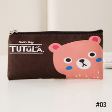 Load image into Gallery viewer, Cute Cartoon Animal Series Pencil Bag Portable Soft PU Pencil Case Stationery School Office Supplies for Kids Boys Girls