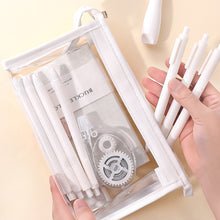 Load image into Gallery viewer, Waterproof Transparent Pencil Case Large Capacity PVC Pen Bag Cute Cartoon Travel Pouches Kawaii Cosmetic Bag Makeup Storage Stationery Box School Supplies