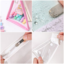 Load image into Gallery viewer, Waterproof Transparent Pencil Case Large Capacity PVC Pen Bag Cute Cartoon Travel Pouches Kawaii Cosmetic Bag Makeup Storage Stationery Box School Supplies