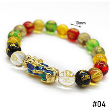 Load image into Gallery viewer, Thermochromic 3D Gold-plated Alluvial Gold Pixiu Beaded Bracelet Jewelry Obsidian Women Men Couple Lucky Bracelet Jewelry Accessories