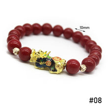 Load image into Gallery viewer, Thermochromic 3D Gold-plated Alluvial Gold Pixiu Beaded Bracelet Jewelry Obsidian Women Men Couple Lucky Bracelet Jewelry Accessories