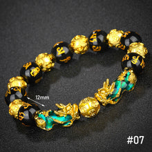 Load image into Gallery viewer, Vietnam Shajin 3D Temperature-sensitive Color-changing Pixiu Bracelet Obsidian Six-character Mantra Buddha Bead Bracelet