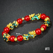 Load image into Gallery viewer, Vietnam Shajin 3D Temperature-sensitive Color-changing Pixiu Bracelet Obsidian Six-character Mantra Buddha Bead Bracelet