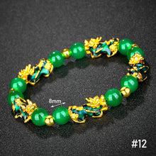 Load image into Gallery viewer, Vietnam Shajin 3D Temperature-sensitive Color-changing Pixiu Bracelet Obsidian Six-character Mantra Buddha Bead Bracelet
