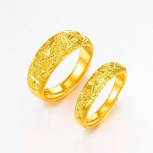 Load image into Gallery viewer, Fashion Vietnam Sand Gold Gypsophila Frosted Glossy Ring Elegant Open Ring Female Women Men Couple Ring Jewelry Accessories