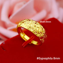 Load image into Gallery viewer, Fashion Vietnam Sand Gold Gypsophila Frosted Glossy Ring Elegant Open Ring Female Women Men Couple Ring Jewelry Accessories