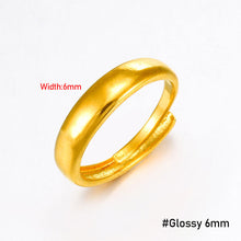 Load image into Gallery viewer, Fashion Vietnam Sand Gold Gypsophila Frosted Glossy Ring Elegant Open Ring Female Women Men Couple Ring Jewelry Accessories