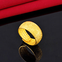 Load image into Gallery viewer, Fashion Vietnam Sand Gold Gypsophila Lucky Ring Elegant Open Ring Glossy Frosted Female Women Ring Jewelry Accessories