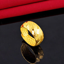 Load image into Gallery viewer, Fashion Vietnam Sand Gold Gypsophila Lucky Ring Elegant Open Ring Glossy Frosted Female Women Ring Jewelry Accessories