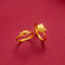 Load image into Gallery viewer, Fashion Vietnam Sand Gold Cute Small Gold Tiger Ring Chinese Zodiac Elegant Open Ring Female Ring Jewelry Accessories