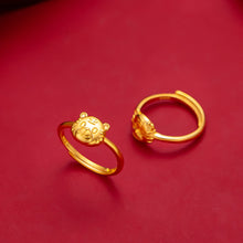 Load image into Gallery viewer, Fashion Vietnam Sand Gold Cute Small Gold Tiger Ring Chinese Zodiac Elegant Open Ring Female Ring Jewelry Accessories