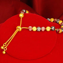 Load image into Gallery viewer, Fashion Tricolor Alluvial Gold Bracelet Fashion Adjustable Gold Lucky Beads Bracelet Sand Gold Beaded Bracelet Jewelry Accessories