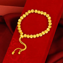 Load image into Gallery viewer, Fashion Alluvial Gold Bangle Fashion Adjustable Gold Lucky Beads Bracelet Sand Gold Bracelet Beaded Bracelet Jewelry Accessories