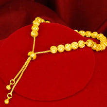 Load image into Gallery viewer, Fashion Alluvial Gold Bangle Fashion Adjustable Gold Lucky Beads Bracelet Sand Gold Bracelet Beaded Bracelet Jewelry Accessories