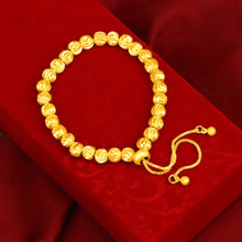 Load image into Gallery viewer, Fashion Alluvial Gold Bangle Fashion Adjustable Gold Lucky Beads Bracelet Sand Gold Bracelet Beaded Bracelet Jewelry Accessories