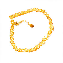 Load image into Gallery viewer, Fashion Alluvial Gold Bangle Fashion Gold Heart Lucky Beads Bracelet Sand Gold Bracelet Beaded Bracelet Jewelry Accessories