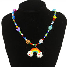 Load image into Gallery viewer, Romantic Colored Rice Beads Necklace Flower Bohemia Summer Mushroom Rainbow Beaded Necklace Choker Women Girl Jewelry Accessories