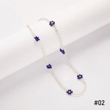 Load image into Gallery viewer, Romantic Colored Rice Beads Necklace Flower Bohemia Summer Pearls Beaded Necklace Choker Women Girl Jewelry Gift Accessories