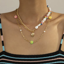 Load image into Gallery viewer, Romantic Colored Rice Beads Necklace Smiley Flower Bohemia Summer Pearls Beaded Necklace Choker Women Girl Jewelry Gift Accessories