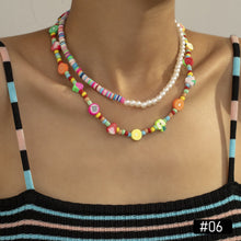 Load image into Gallery viewer, Romantic Colored Rice Beads Necklace Smiley Flower Bohemia Summer Pearls Beaded Necklace Choker Women Girl Jewelry Gift Accessories