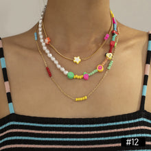 Load image into Gallery viewer, Romantic Colored Rice Beads Necklace Smiley Flower Bohemia Summer Pearls Beaded Necklace Choker Women Girl Jewelry Gift Accessories