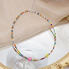 Load image into Gallery viewer, Romantic Smiley Bohemia Summer Necklace Colored Rice Beads Flower Choker Women Girl Fashion Jewelry Gift Accessories