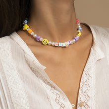 Load image into Gallery viewer, Fashion Romantic Heart Smiley Bohemia Summer Necklace Colored Rice Beads Pearls Star Choker Women Girl JewelryAccessories