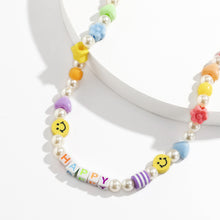 Load image into Gallery viewer, Fashion Romantic Heart Smiley Bohemia Summer Necklace Colored Rice Beads Pearls Star Choker Women Girl JewelryAccessories