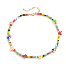 Load image into Gallery viewer, Romantic Heart Smiley Bohemia Summer Necklace Colored Rice Beads Flower Choker Women Girl Fashion Jewelry Gift Accessories
