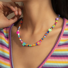 Load image into Gallery viewer, Romantic Heart Smiley Bohemia Summer Necklace Colored Rice Beads Flower Choker Women Girl Fashion Jewelry Gift Accessories