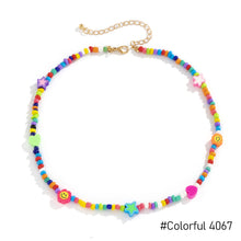 Load image into Gallery viewer, Romantic Heart Smiley Bohemia Summer Necklace Colored Rice Beads Flower Choker Women Girl Fashion Jewelry Gift Accessories