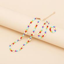 Load image into Gallery viewer, Romantic Fashion Bohemia Summer Necklace Ring Colored Rice Beads Bracelet Women Girl Fashion Jewelry Accessories